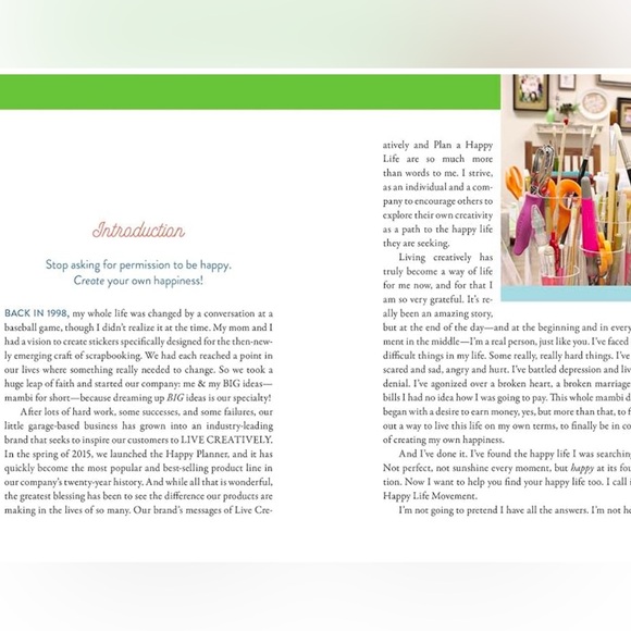 The Happy Planner Plan A Happy Life Hard Cover Book NWT Planning Strategies - Picture 5 of 6